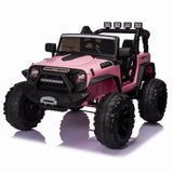 Electric 24V Kids Ride on Truck Car Jeep with MP3 Player, LED Lights, and Remote Control - 2 Seats