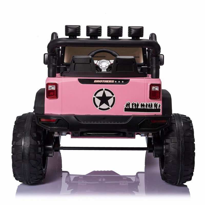 2-Seater 24V Electric Ride-On Truck for Kids with MP3, LED Lights, and Remote Control