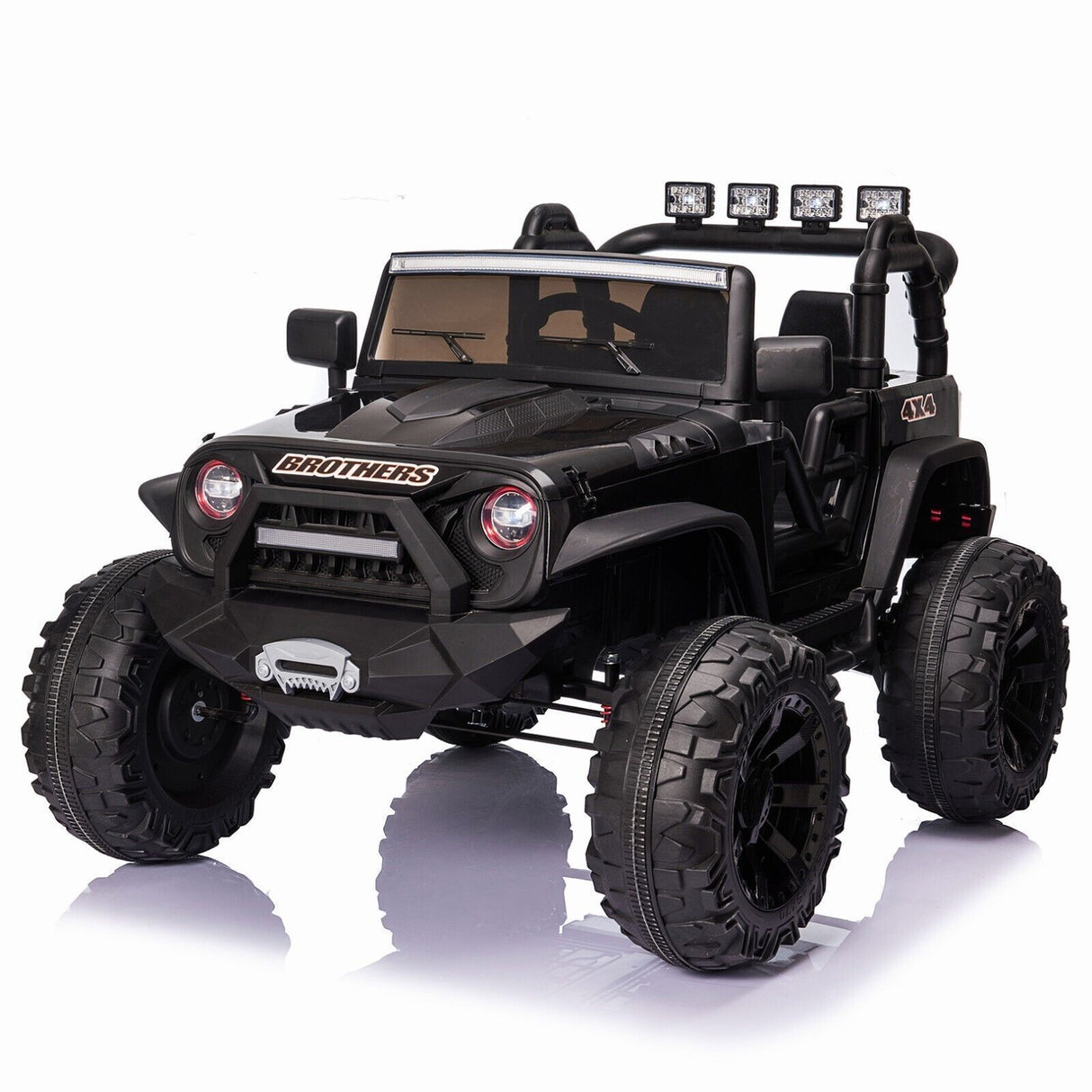 2-Seater 24V Electric Ride-On Truck with Bluetooth and LED Lights for Kids