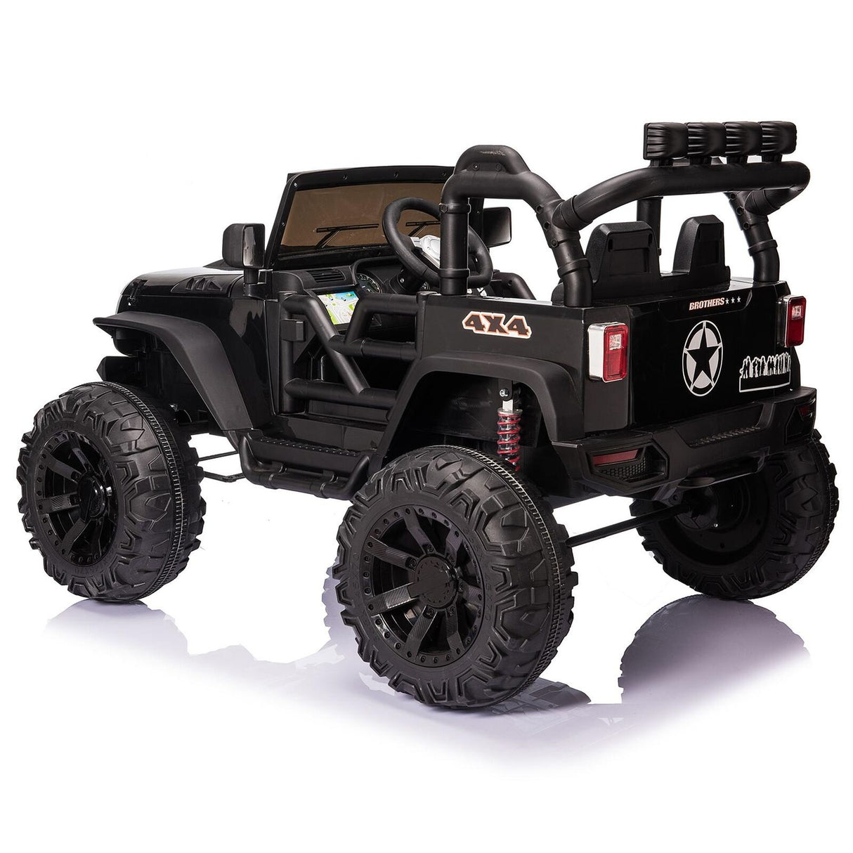2-Seater 24V Electric Ride-On Jeep with RC, MP3, and LED Lights - 400W Power for Kids