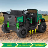 2-Seater 24V Electric Ride-On Truck with Trailer and RC Control - 3 Speed Tractor Experience