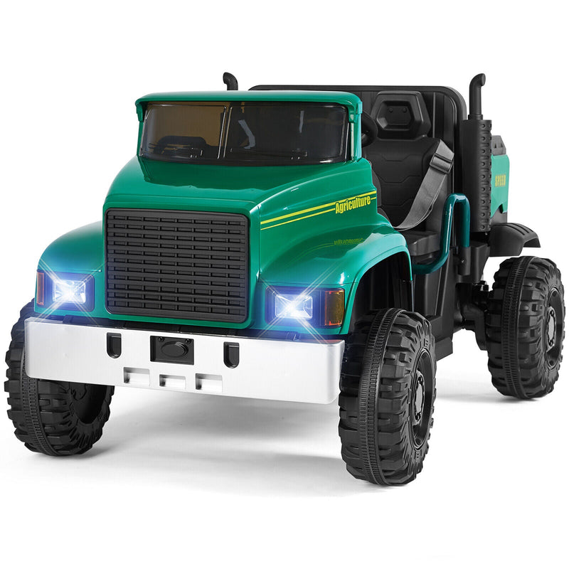 2-Seater 24V Electric Ride-On Truck with Trailer and RC Control - 3 Speed Tractor Experience