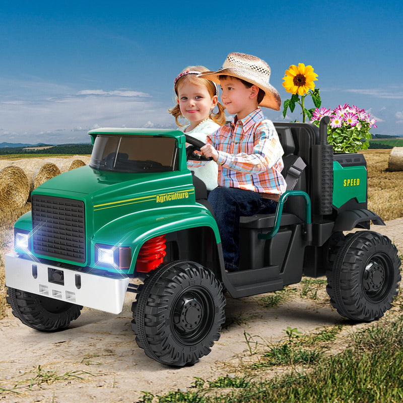 24V Electric Ride-On Truck with Trailer and RC Control - 3 Speeds for Double the Fun!