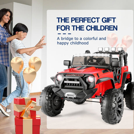 2-Seater 24V Electric Toy Truck for Kids with Parental Remote Control