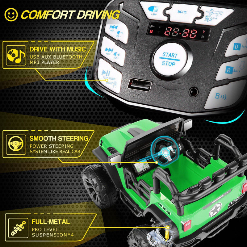 2-Seater 24V Electric Toy Truck for Kids with Parental Remote Control - Brand New