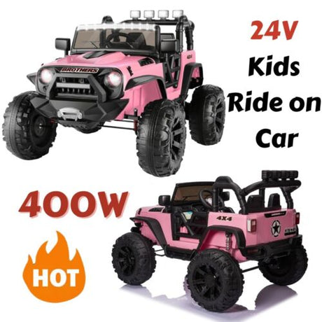 2-Seater 24V Electric Ride-On Car for Kids with 9AH Battery and 400W Power