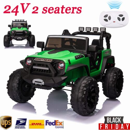 2-Seater 24V Kids Electric Car with Parental Remote Control and 400W Ride-On Power