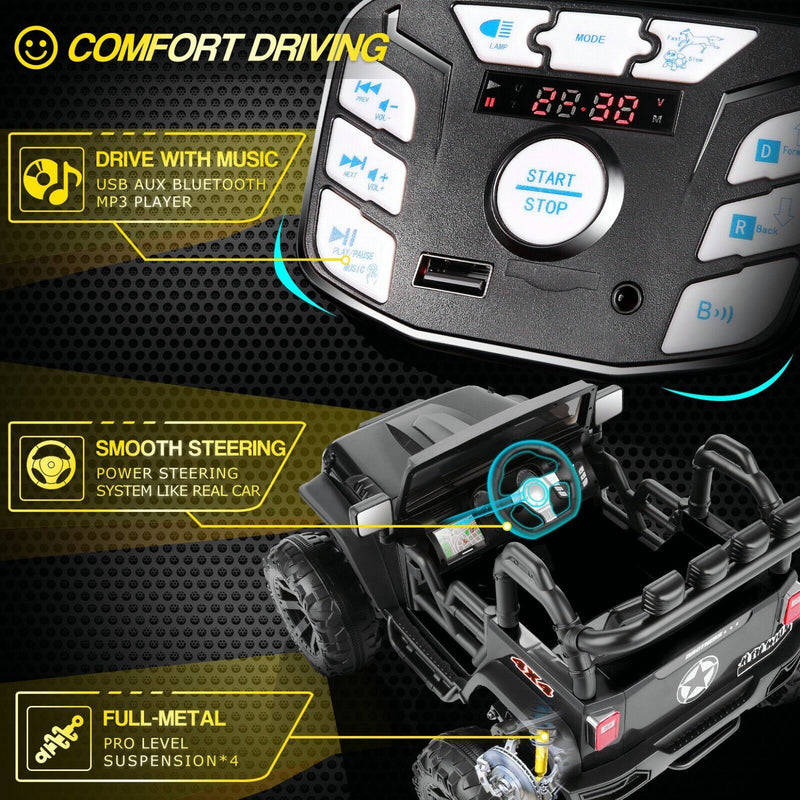 2-Seater Electric Truck Toy for Kids with Remote Control - 400W 24V 9AH