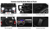 2-Seater Black Electric Ride-On Car for Kids with Remote Control - 12V Toy Truck