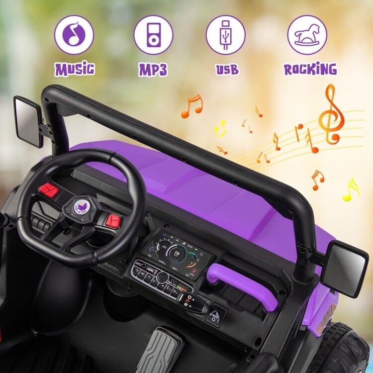 2-Seater Electric Dump Truck Ride-On for Kids with Remote Control - 12V