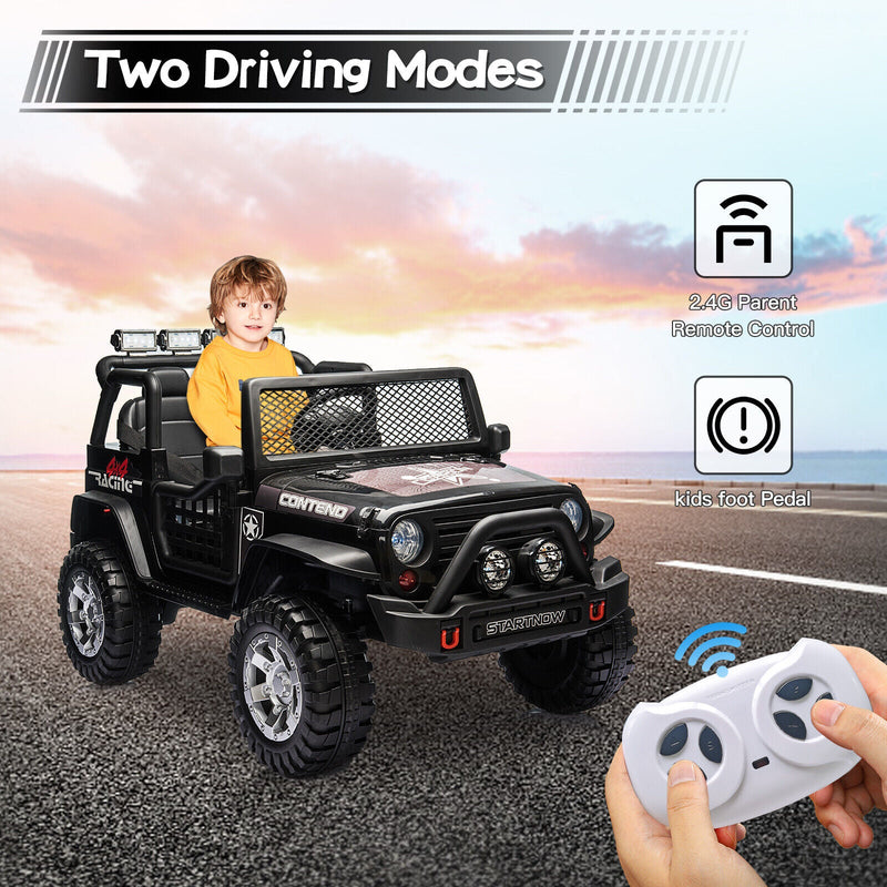 2-Seater Electric Jeep Car Toy for Kids with Remote Control - 12V Ride-On Truck