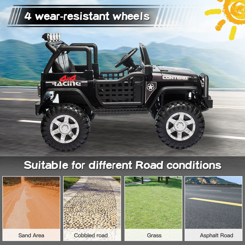 2-Seater Electric Jeep Car Toy with Remote Control for Kids - 12V Ride-On Vehicle