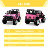 2-Seater Electric Kids Ride-On Car with LED Lights and MP3 Player - Perfect Xmas Gift!