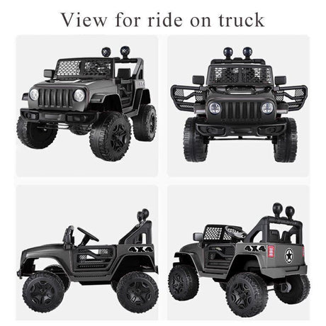 2-Seater Electric Ride-On Car with Remote Control, MP3 Player, and Realistic Truck Design for Kids (12V)
