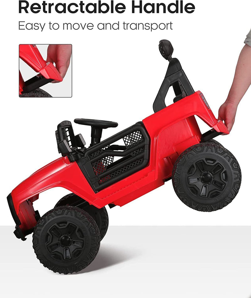 Remote Controlled 12V Ride-On Truck for Kids with Bluetooth Music Capability