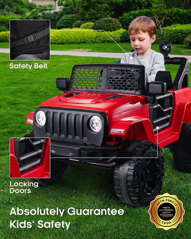 2-Seater Electric Ride-On Car for Kids with Remote Control and MP3 Player - 12V 7AH
