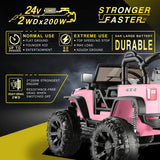 400W Electric Ride-On Truck for Kids with Remote Control and MP3 Player - 2 Seater