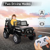 2-Seater Electric Ride On Jeep Toy with USB, Bluetooth, and Remote Control for Kids (12V)