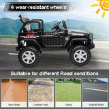 2-Seater Electric Ride On Jeep Toy with USB, Bluetooth, and Remote Control for Kids (12V)