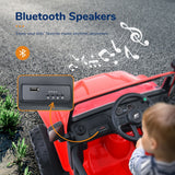 KLOKICK 12V 2-Seater Ride On Truck with LED Lights and 3 Speeds for Parent-Child Fun