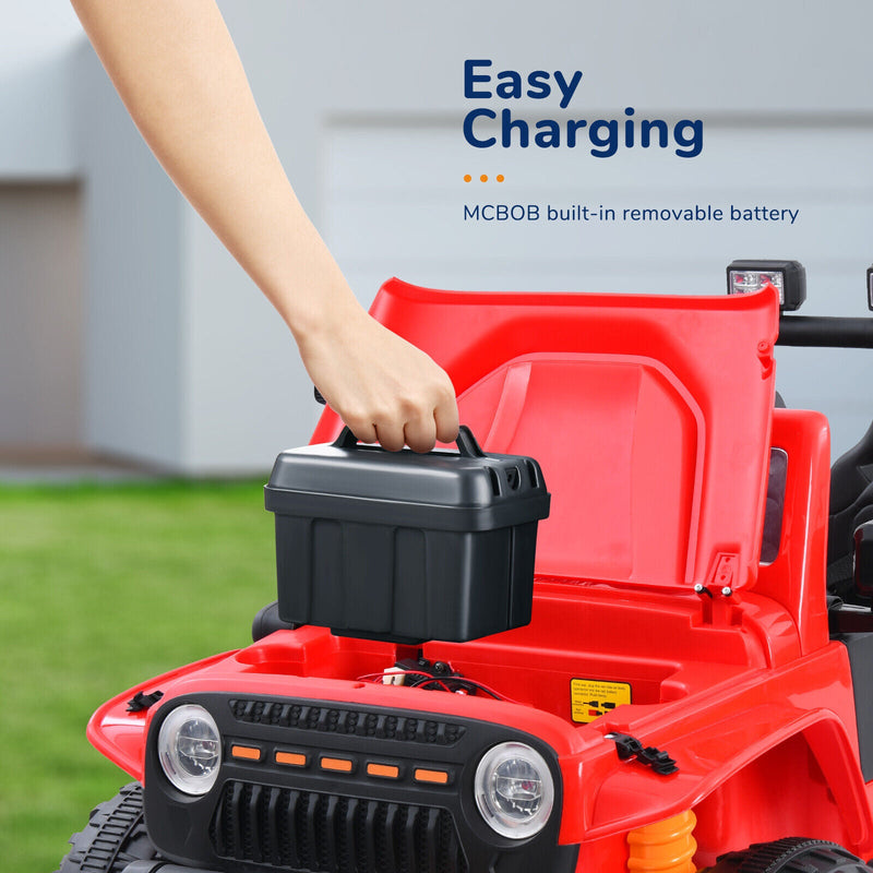 12V Electric Ride-On Truck for Kids Ages 3-8: A Fun and Powerful Parent-Child Adventure!