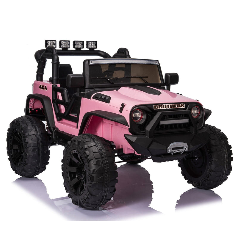 2-Seater Electric Ride-On Jeep with MP3 Player and Remote Control for Kids - 24V LED Toy Car