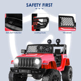 12V Electric Ride On Jeep Toy Car with USB, Bluetooth, and Remote Control for Kids - Perfect Gift for Adventure Seekers