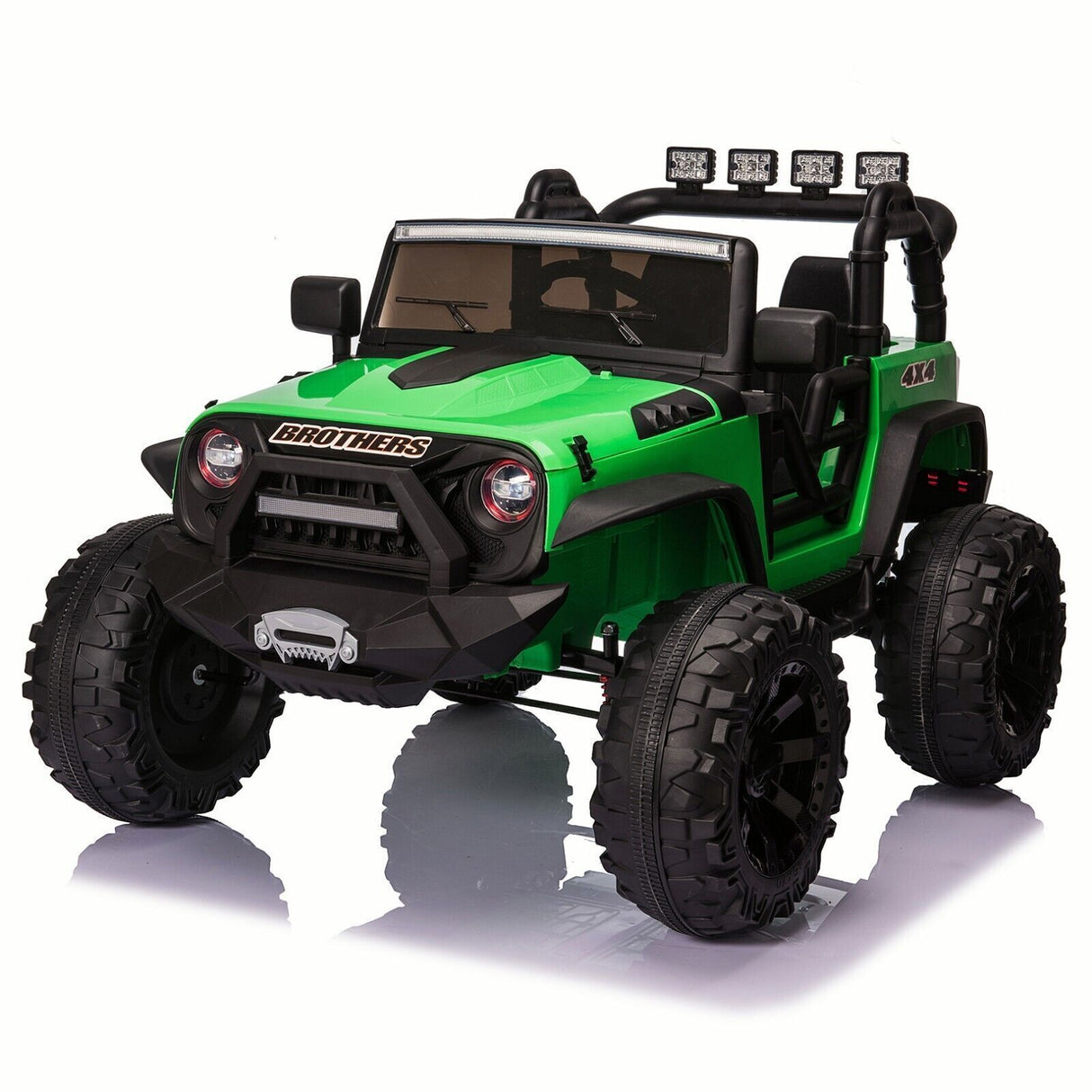 2-Seater 24V Kids Ride-On Truck with Remote Control, LED Lights, and 3-Speed Options