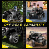 400W Electric JEEP Ride-On Car for Kids with Bluetooth, Remote Control, and LED Lights