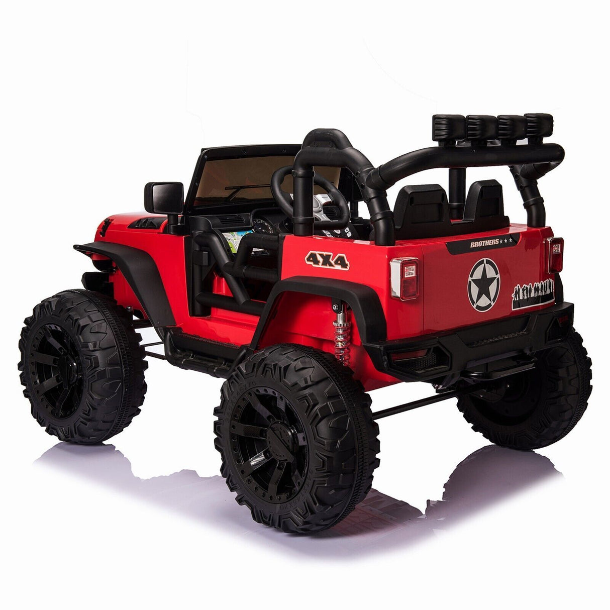 2-Seater Electric Ride-On Truck for Kids with Bluetooth, LED Lights, and Music - 24V/12V