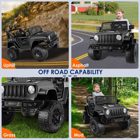 2-Seater Electric Ride-On Truck for Kids with Remote Control - 12V Powered Vehicle