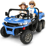2-Seater Electric Truck Tractor for Kids with Dump Bed and 3 Speeds - 24V