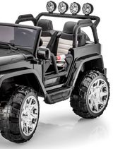 2 Seater 24 Volt 4x4 Electric Ride On Jeep Style Rubber Tires Fully Loaded Truck ATV UTV For Kids W/Magic Cars® Wireless Parental Control MagicCars