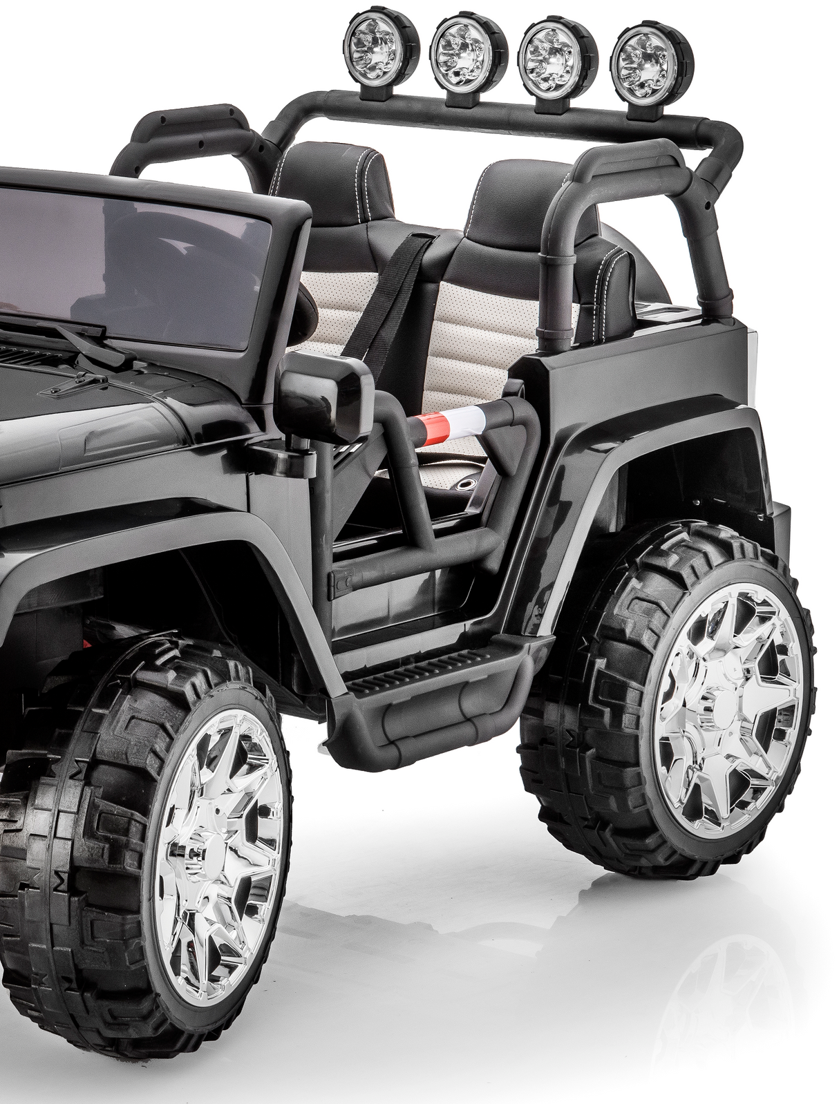 Cars For Kids Jeep Style 4x4 Monster Truck W/Rubber Tires 24 Volt