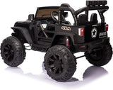 Electric 24V Kids Ride on Car Truck Jeep with MP3 Player, LED Lights, and Remote Control - Seats 2