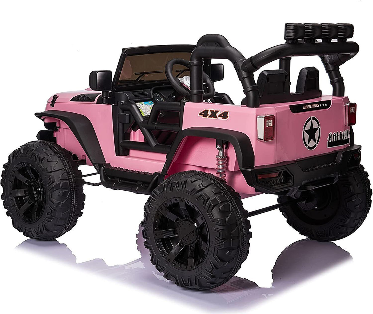 400W Kids Electric Ride On Jeep Truck with Parent Remote, LED Lights, and Music ??