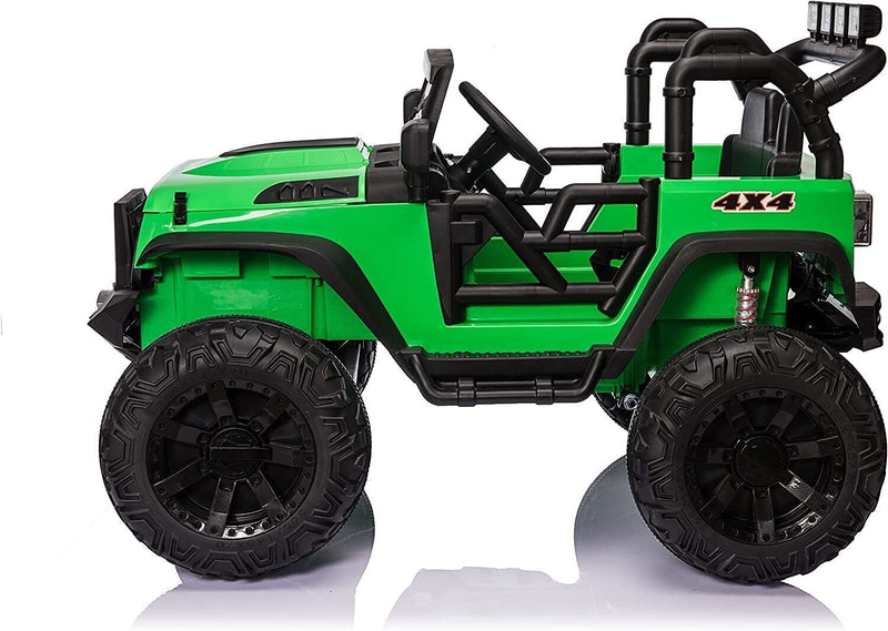 400W Kids Electric Ride On Jeep Truck with Parent Remote, LED Lights, and Music ??