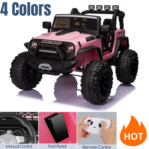 2-Seater Kids Electric Car with Parental Remote Control - 24V Ride On Truck