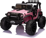 24V 400W Kids Electric Jeep with Remote Control and LED Lights - 2-Seater Ride On Car