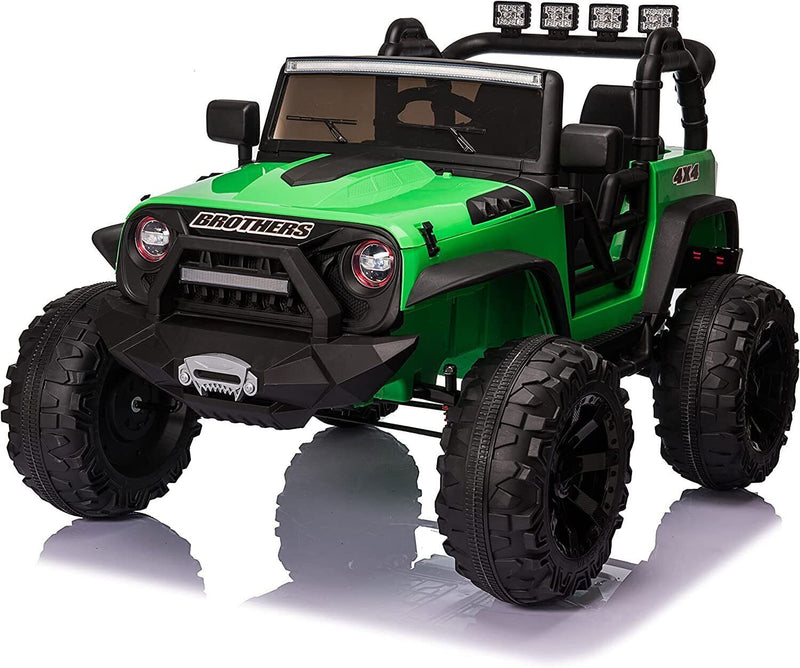 24V 400W Kids Electric Jeep with Remote Control and LED Lights - 2-Seater Ride On Car