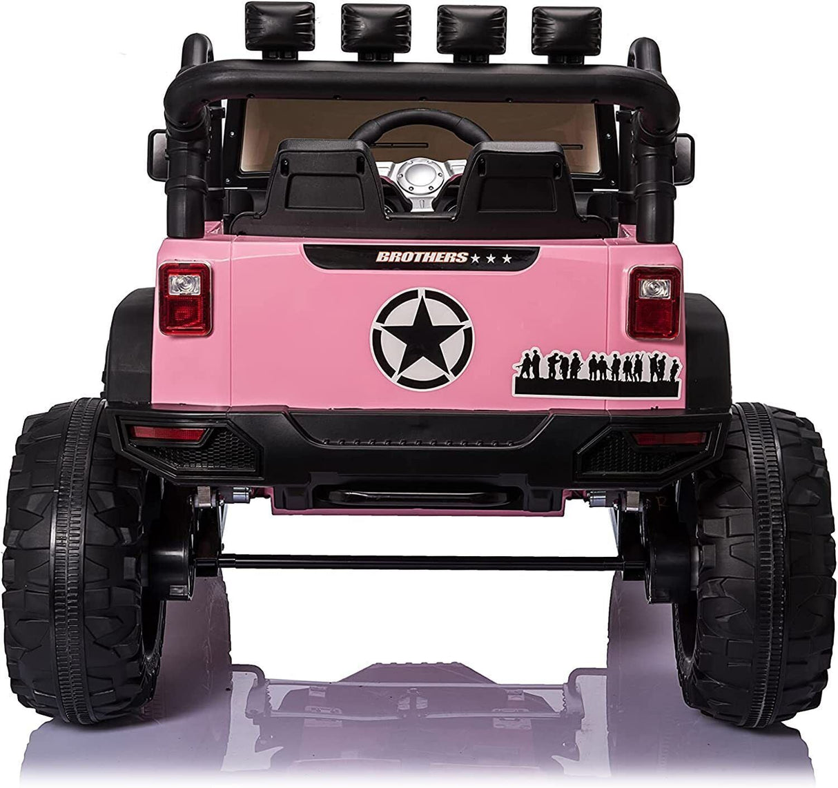2-Seater 24V Kids Electric Jeep with Remote Control, 3 Speeds, and LED Lights
