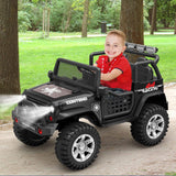 2-Seater Kids Ride-On Truck with Remote Control, LED Lights, Music, and Double Doors
