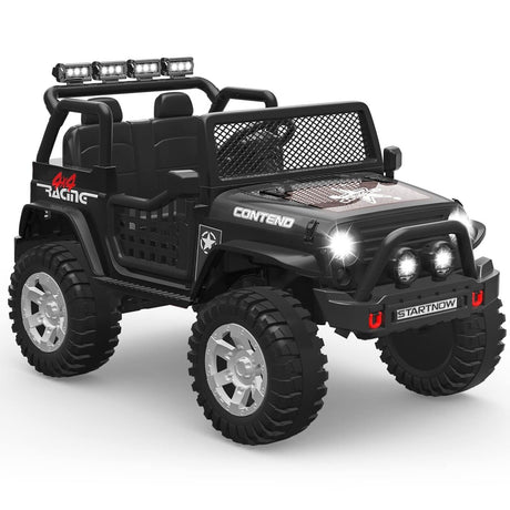 2-Seater Kids Ride-On Truck with Remote Control, LED Lights, Music, and Double Doors