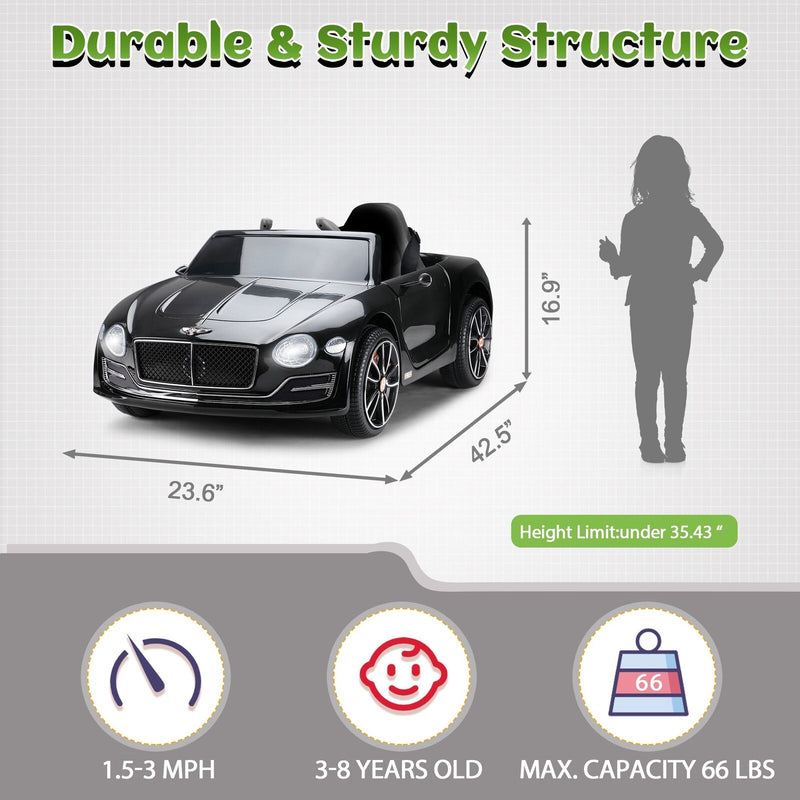 2-Seater Licensed Mercedes-Benz/Bentley Electric Ride-On Car for Kids with Remote Control
