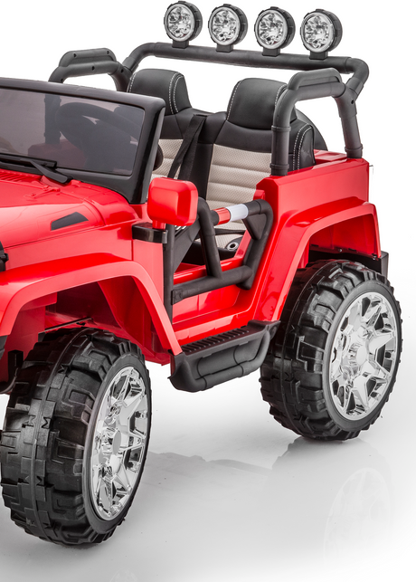 Cars For Kids Jeep Style 4x4 Monster Truck W/Rubber Tires 24 Volt