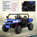 2-Seater Ride-On Kids Truck Car with Remote Control - Perfect Gift for Children