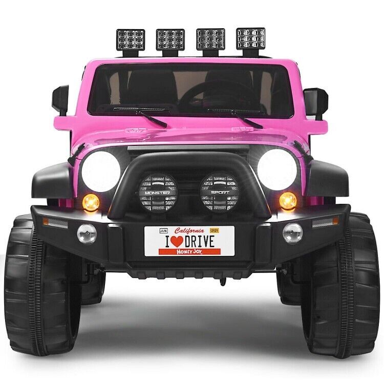 2-Seater Toddler Ride-On Truck with Remote Control and Lights - 12V Driving Toy Car