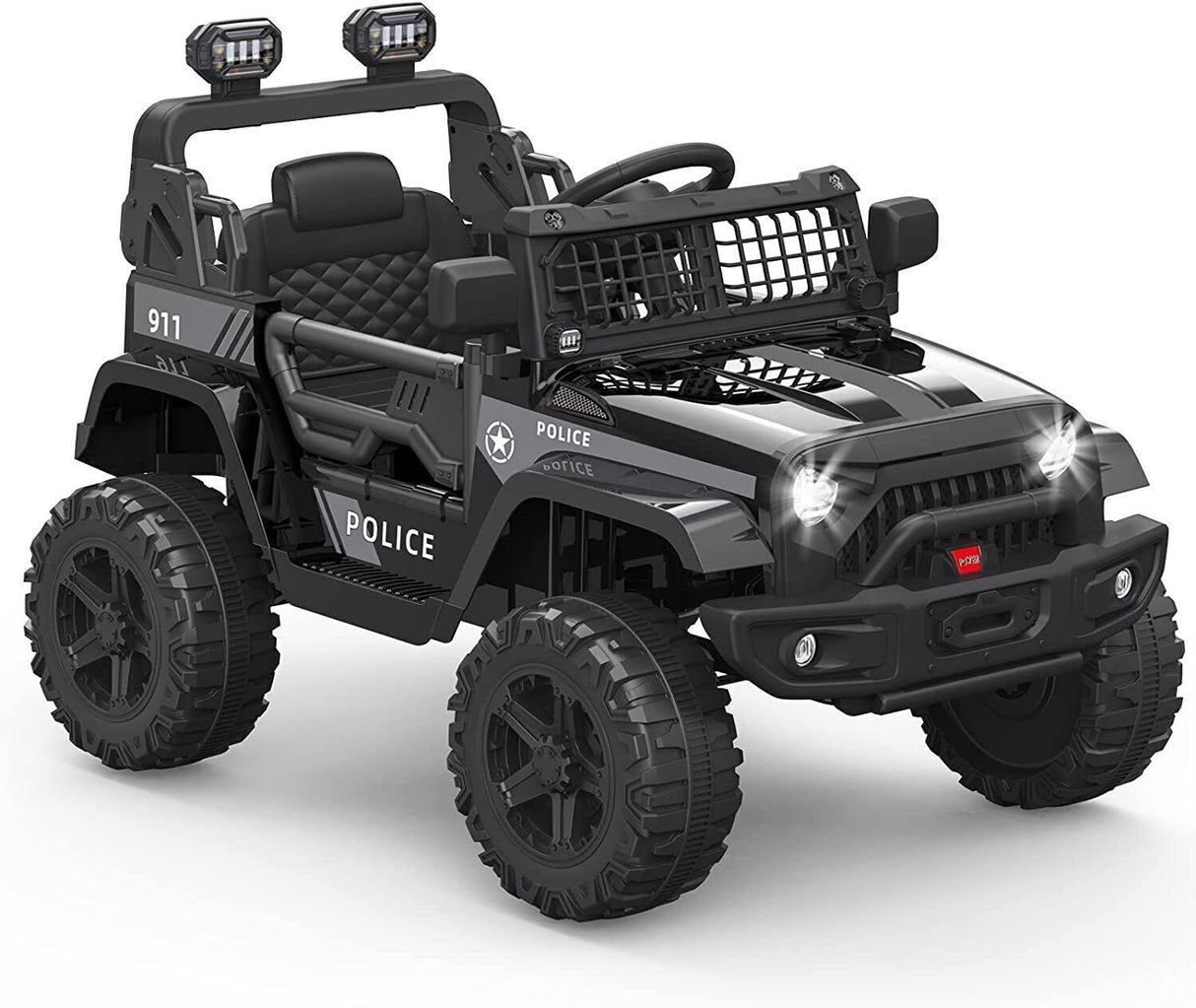 2-Speed Bluetooth Electric Kids Ride-On Truck with LED Lights and Remote Control - 12V US Version