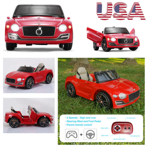 2-Speed Electric Kids Ride On Car in Bentley Style with Remote Control - 12V Motorized Vehicle