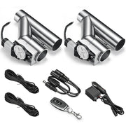 2.0 Inch Dual Electric Exhaust Cutout Remote Kit with One Controller | FLASHARK Flashark